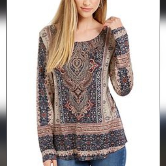 Style & Co. Tops - Western Style  Long Sleeve Top